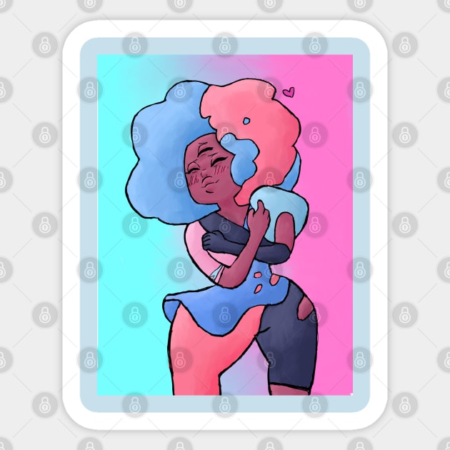 Cotton Candy Garnet Sticker by Rabbott